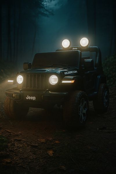 Авто ПОДАРУНОК на акумуляторі JEEP Wrangler 4x4 140W EVA шкіра пульт чорний 17553583910 фото