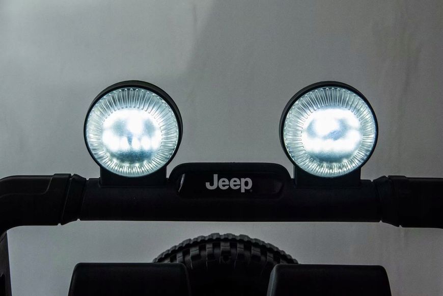 Авто ПОДАРУНОК на акумуляторі JEEP Wrangler 4x4 140W EVA шкіра пульт чорний 17553583910 фото