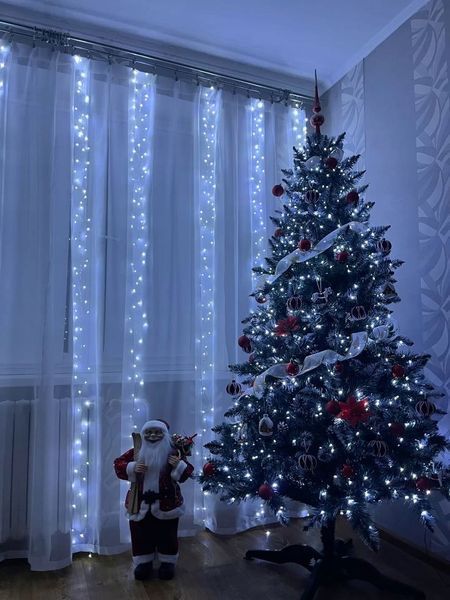 Лампочки Ялинкові 500LED Вогники Різдвяні Гірлянда Світлова холодний білий 18074982920 фото