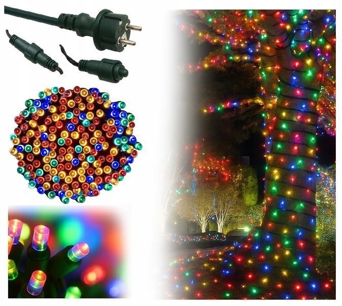 Лампочки Ялинкові 200LED Вогники ВУЛИЧНІ Гірлянда мультиколор FLASH 17960824717 фото