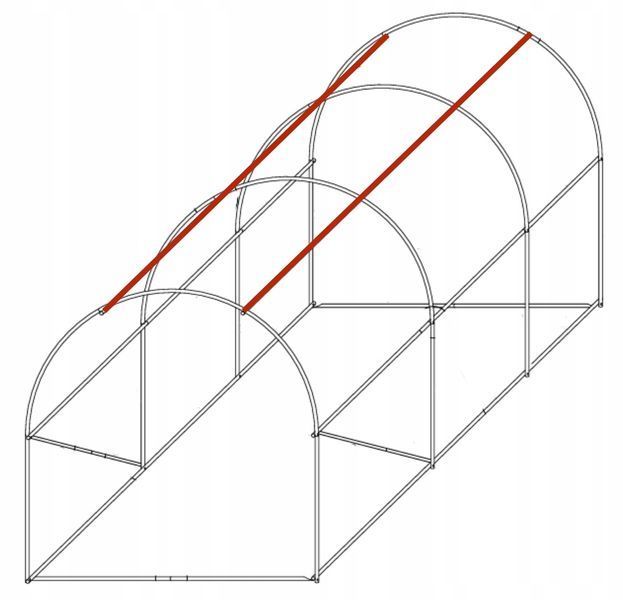 Тунель плівковий садовий теплиця на овочі плівка 2входи 2x3м парник 25мм 18243207192 фото