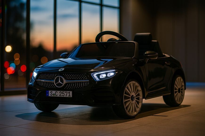 Авто на акумуляторі пульт шкіра EVA автомобіль дитячий MERCEDES CLS350 чорний 18022792207 фото