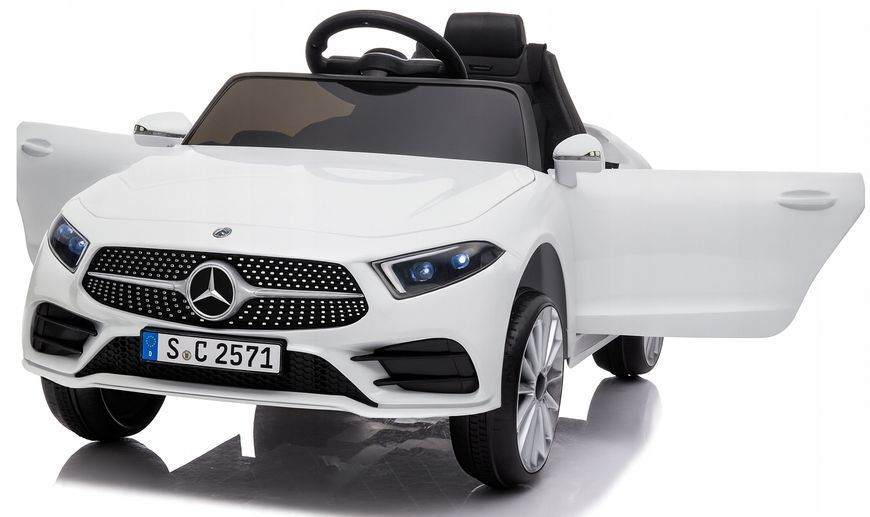 Авто на акумуляторі пульт шкіра EVA автомобіль дитячий MERCEDES CLS350 білий 18031993775 фото