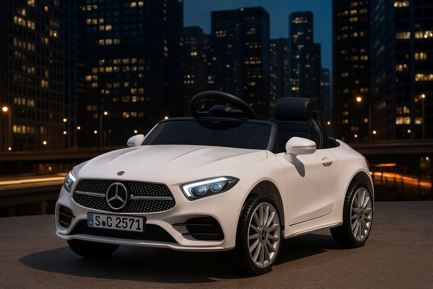 Авто на акумуляторі пульт шкіра EVA автомобіль дитячий MERCEDES CLS350 білий 18031993775 фото